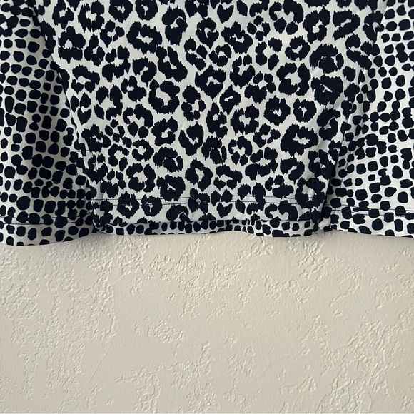 Stella McCartney Swim Shirt size S White Cheetah Print Spots 3/4 Zip - Picture 6 of 9